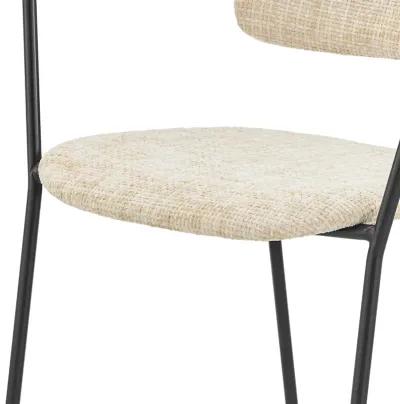 Alivia KD Fabric Dining Side Arm Chair, Allure Cream