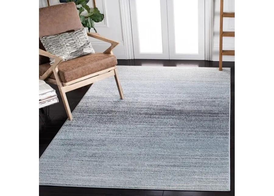 Adirondack Contemporary Grey / Light Grey 2'-6" X 6' Powerloomed Rug