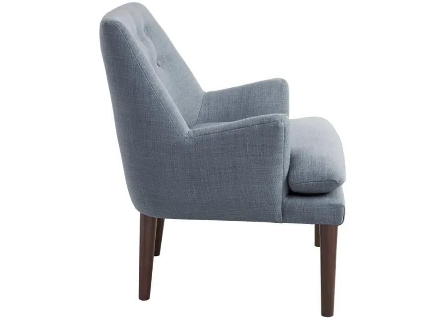 Madison Park Taylor Blue Mid-Century Accent Chair