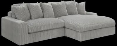 Blaine Upholstered Reversible Sectional Fog