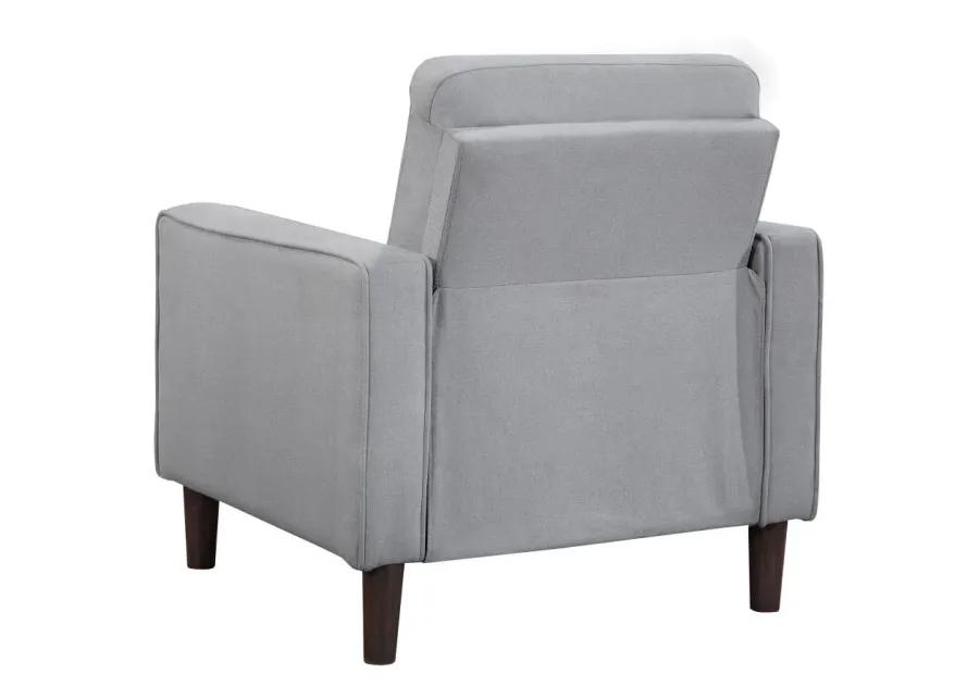 Bowen 3-piece Upholstered Track Arms Tufted Sofa Set Grey