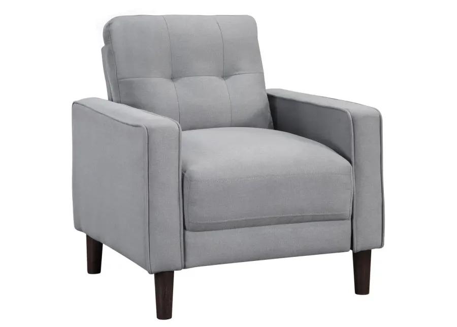 Bowen 3-piece Upholstered Track Arms Tufted Sofa Set Grey