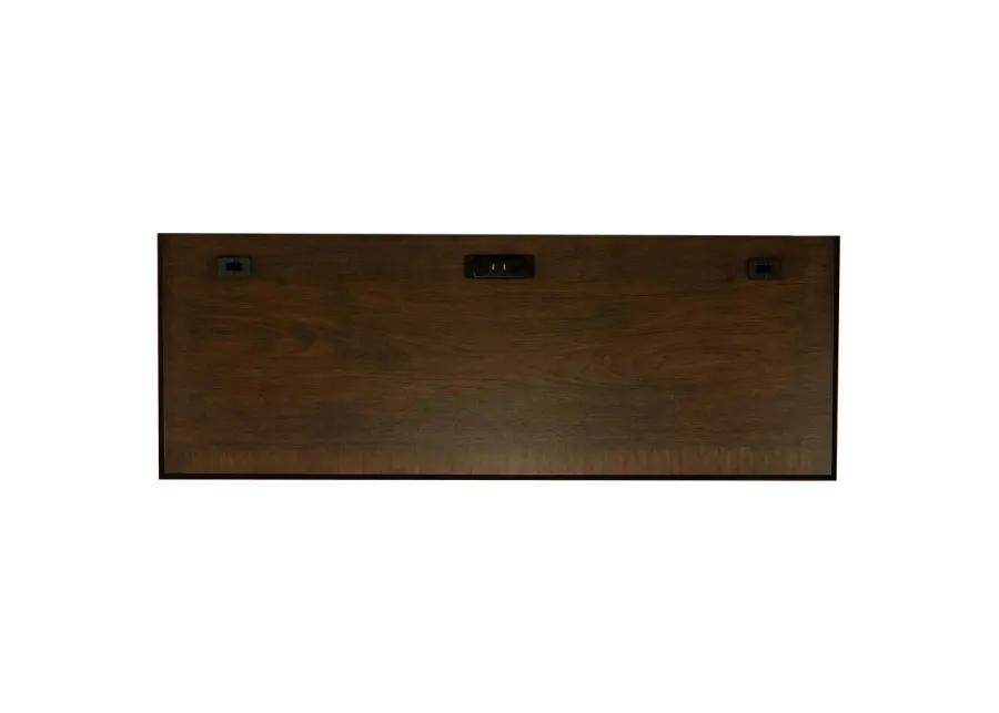 Hartshill Credenza with Power Outlet Burnished Oak