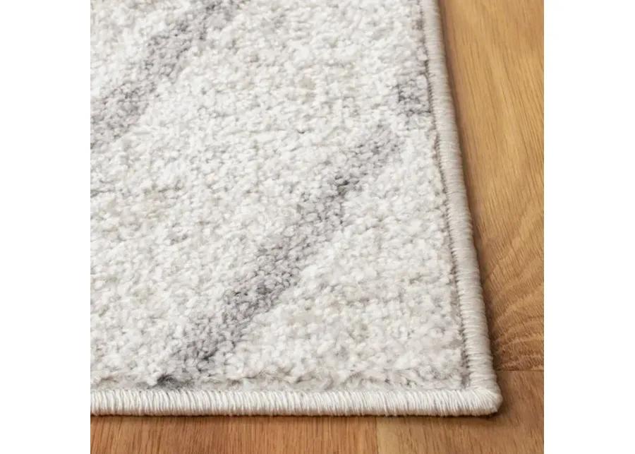 Adirondack Contemporary Ivory / Grey 4' X 6' Powerloomed Rug