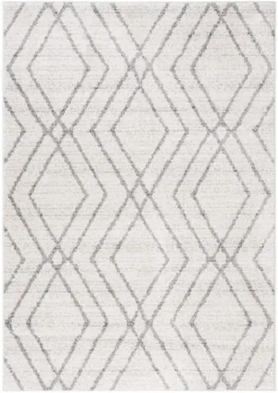 Adirondack Contemporary Ivory / Grey 4' X 6' Powerloomed Rug