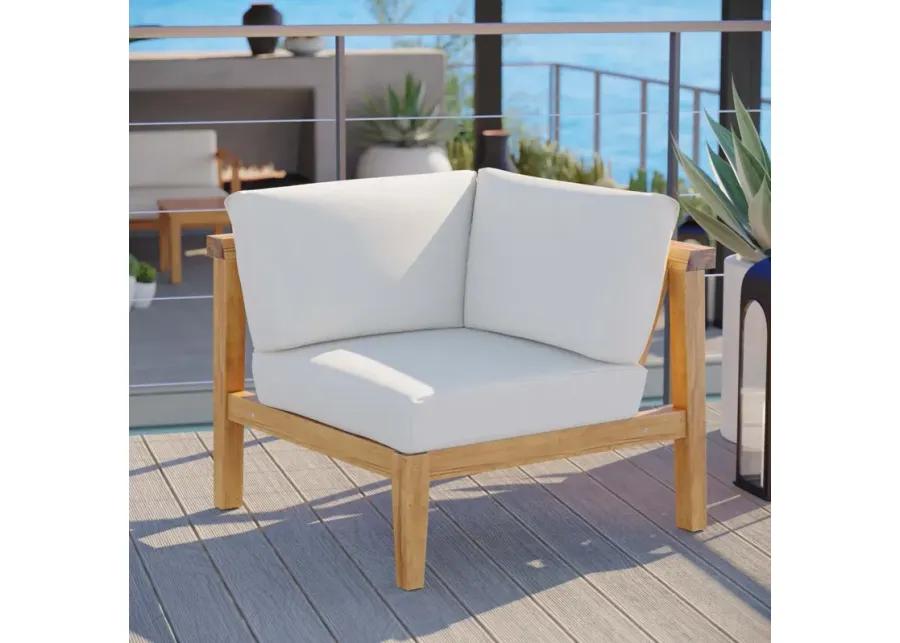 Bayport Outdoor Patio Teak Wood Corner Chair