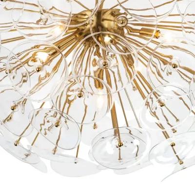 Poppy Glass Semi Flush Mount