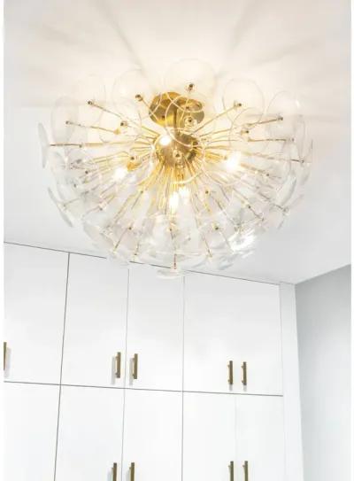 Poppy Glass Semi Flush Mount