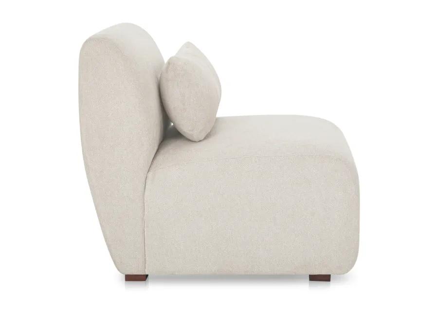 Amelia Slipper Chair Warm White