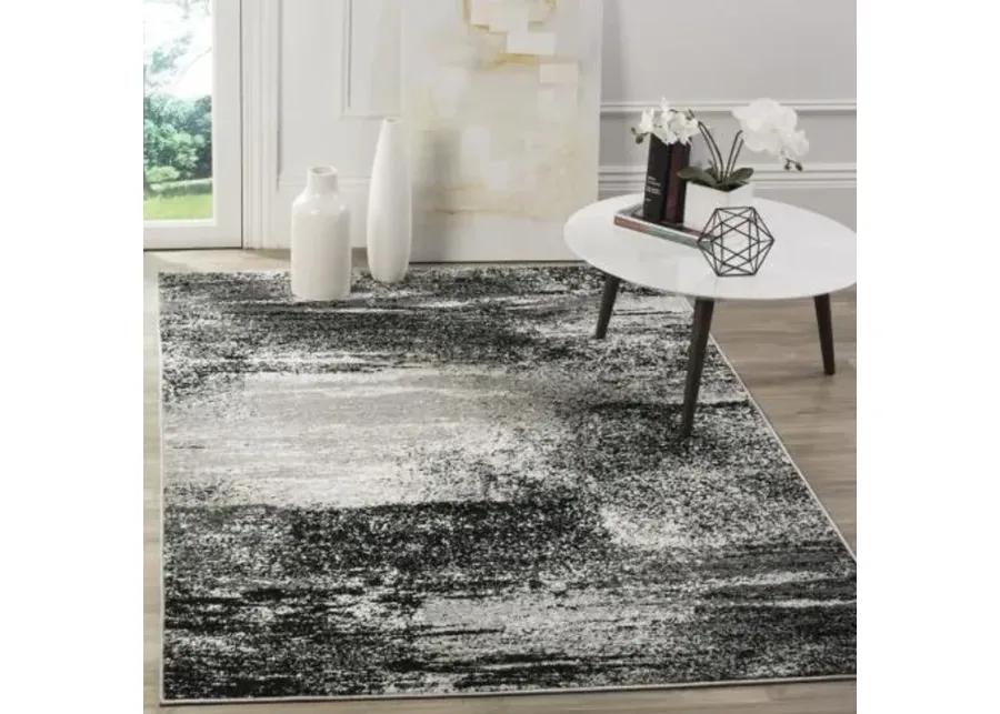 Adirondack Contemporary Silver / Multi 8' X 8' Square Powerloomed Rug