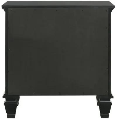 Aarav Beach 3-Drawer Nightstand Black