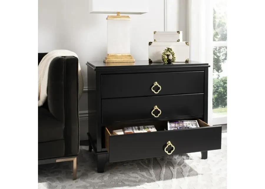 Hannon 3 Drawer Contemporary Nightstand