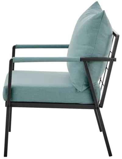 Rivano KD Fabric Outdoor Accent Arm Chair, Coastal Blue 