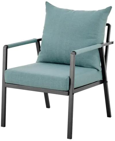 Rivano KD Fabric Outdoor Accent Arm Chair, Coastal Blue 