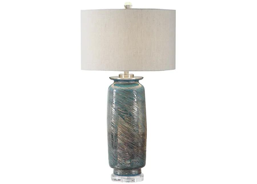 Olesya Swirl Glass Table Lamp