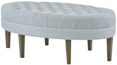 Madison Park Martin Dusty Blue Surfboard Tufted Ottoman