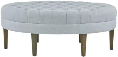 Madison Park Martin Dusty Blue Surfboard Tufted Ottoman