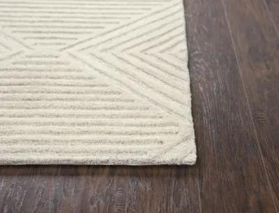 Idyllic Natural  Solid Wool 8' x 10' Rectangle Rug