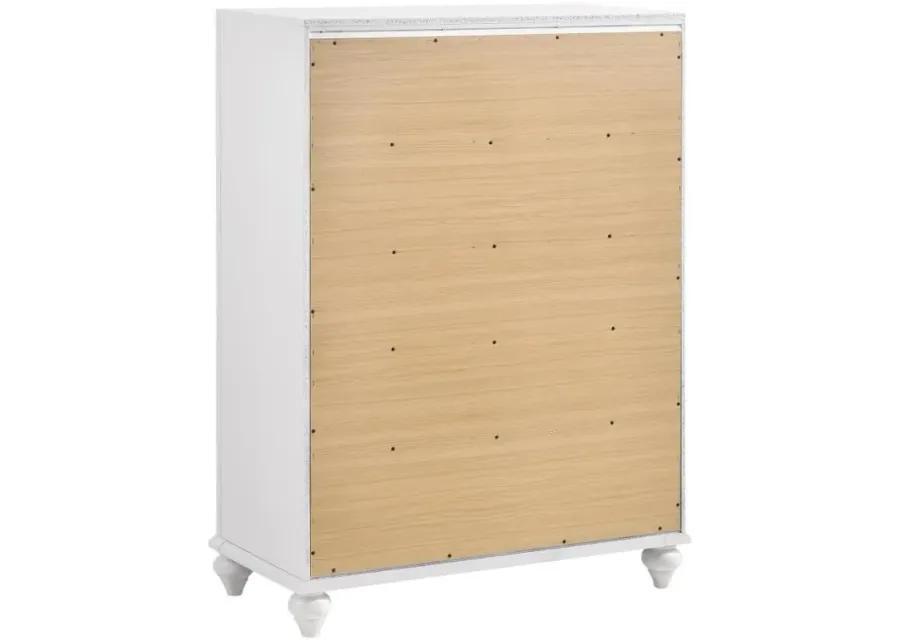 Barzini 5-drawer Chest White