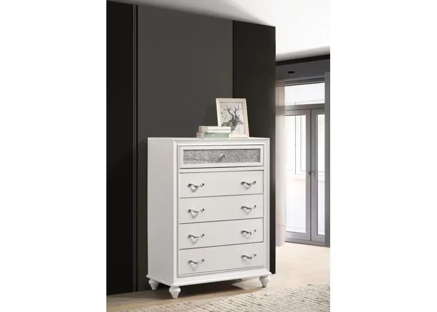 Barzini 5-drawer Chest White