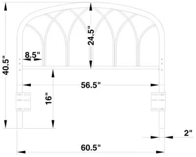 Anderson Queen / Full Arched Headboard Black