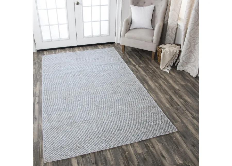 Ellington Gray Stripe  Jute / Wool  3' x 5' Rectangle Rug