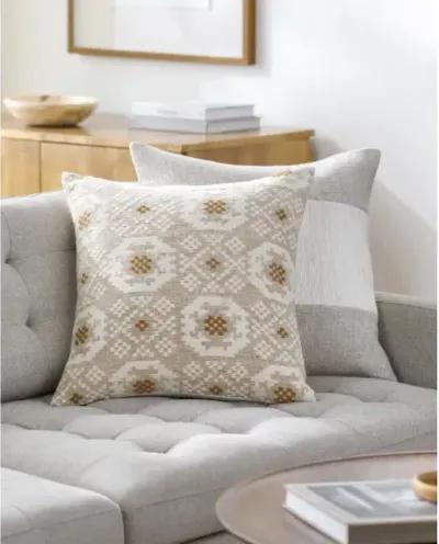 Elara EAR-004 18"L x 18"W Accent Pillow  - Down Insert