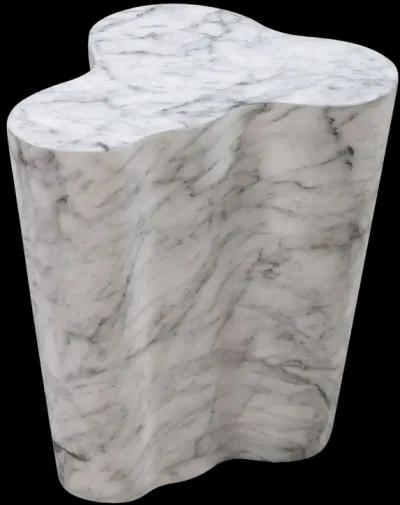 Slab Marble Short Side Table