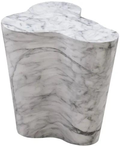 Slab Marble Short Side Table