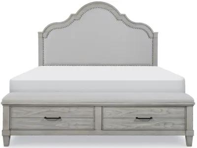 Belhaven Upholstered Panel Bed With storage Footboard King 66