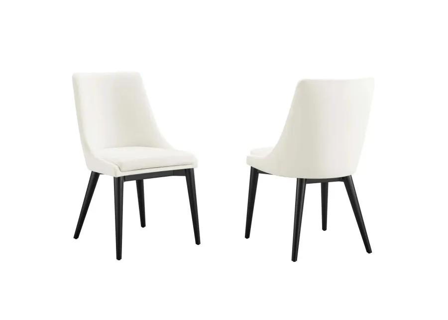 Viscount Accent Performance Velvet Dining Chairs - Set of 2