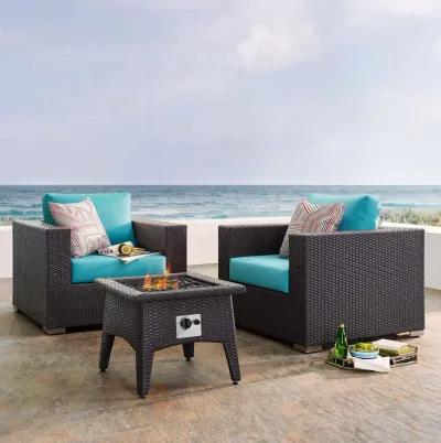 Convene 3 Piece Set Outdoor Patio with Fire Pit