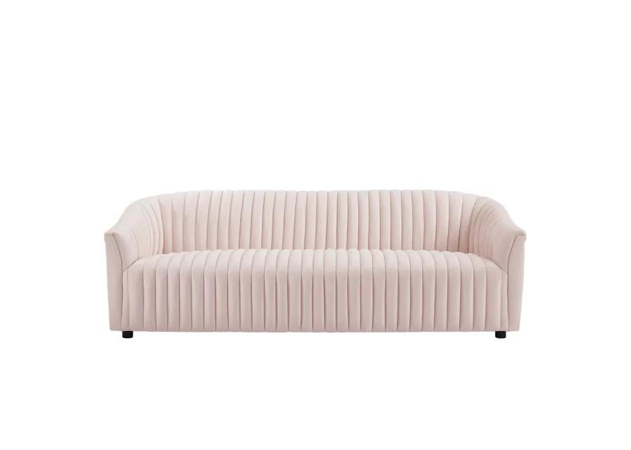 Announce Performance Velvet Channel Tufted Sofa