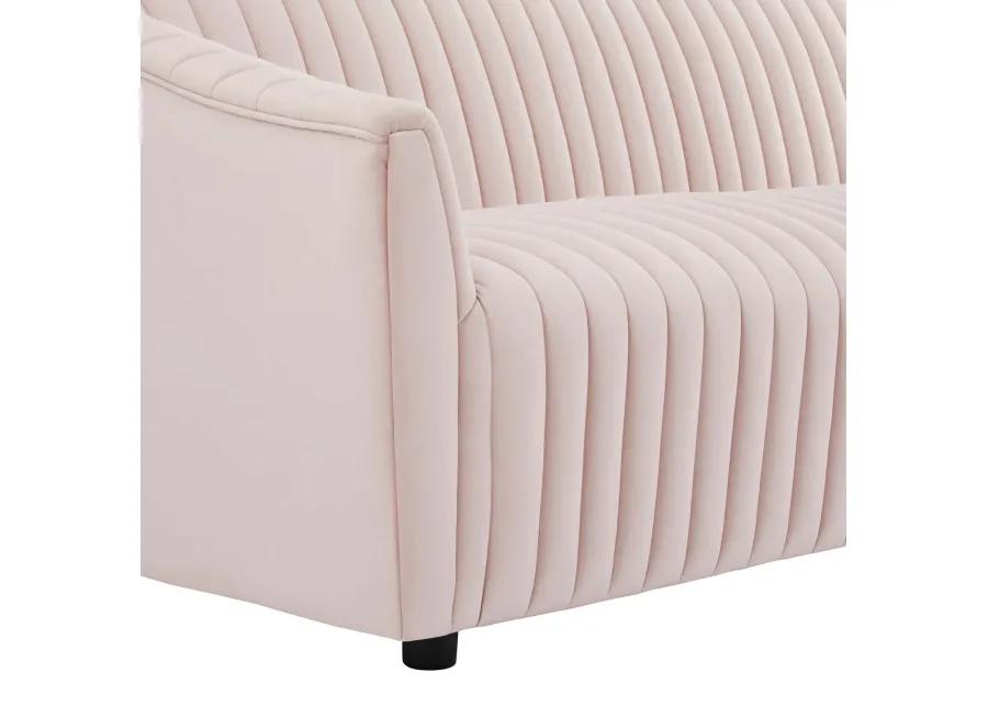 Announce Performance Velvet Channel Tufted Sofa