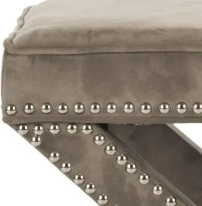 PALMER OTTOMAN - SILVER NAIL HEADS