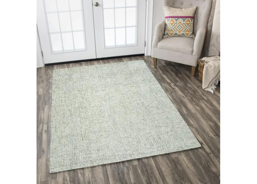 Brindleton Green Tweed Wool 3' x 5' Rectangle Rug