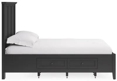 Grace King-size Four Drawer Platform Storage Bed in Raven Black