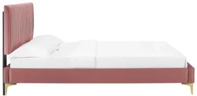 Peyton Performance Velvet Queen Platform Bed