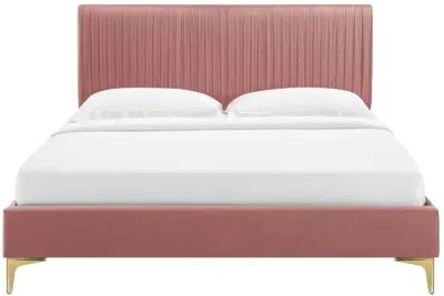 Peyton Performance Velvet Queen Platform Bed