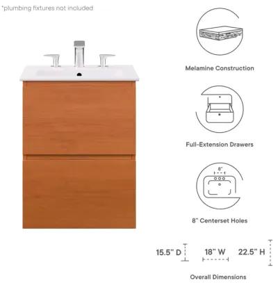 Scenic 18" Wall-Mount Bathroom Vanity