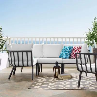 Riverside 4 Piece Outdoor Patio Aluminum Sectional