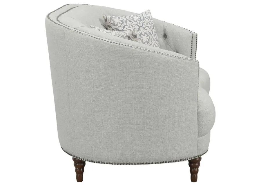 Avonlea Upholstered Tufted Living Room Set Grey