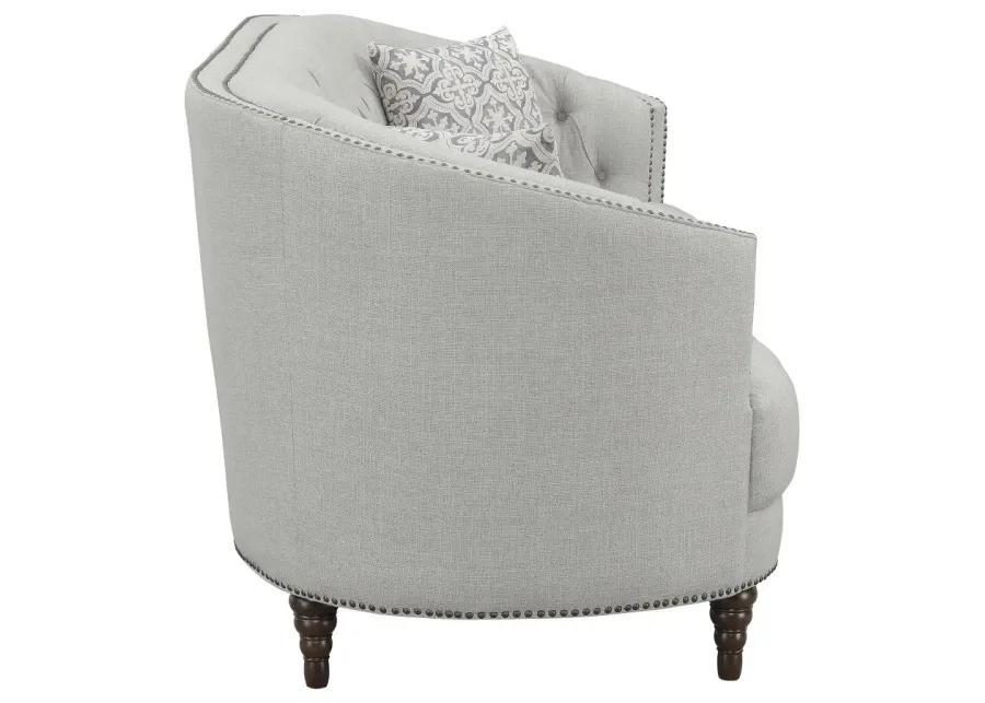 Avonlea Upholstered Tufted Living Room Set Grey