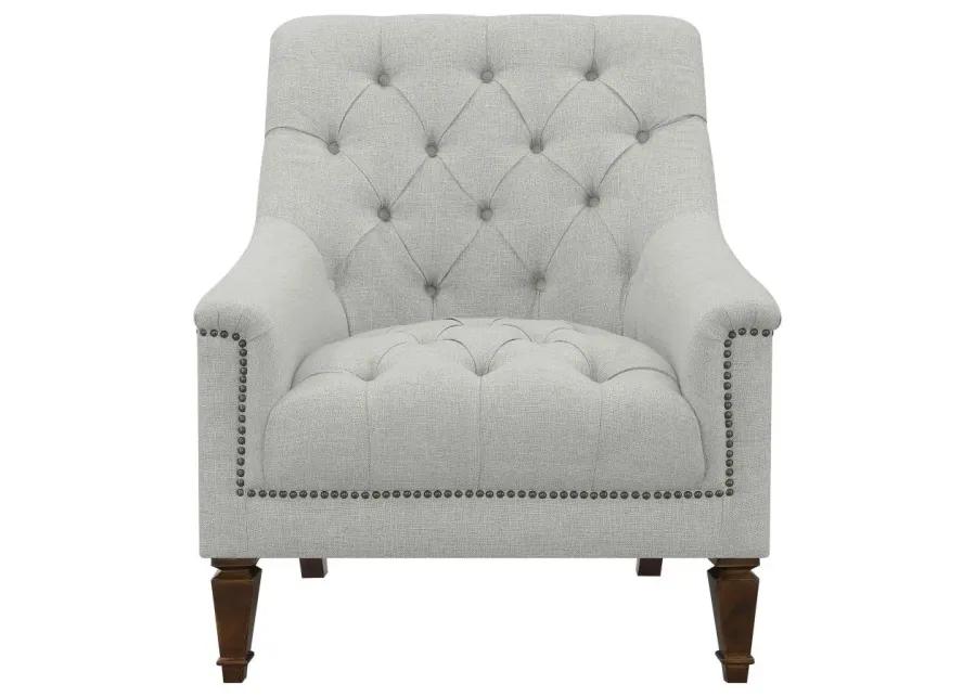 Avonlea Upholstered Tufted Living Room Set Grey