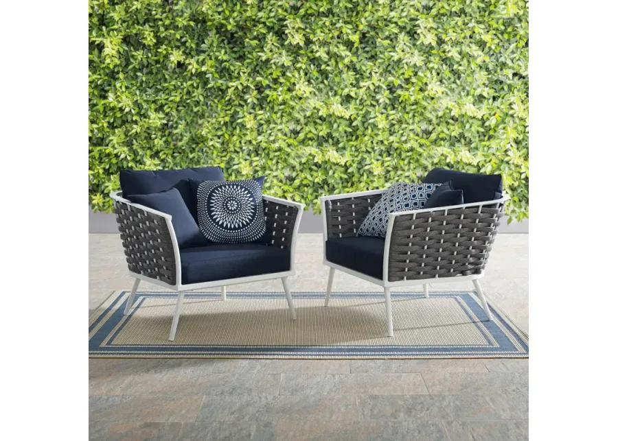 Stance Armchair Outdoor Patio Aluminum Set of 2