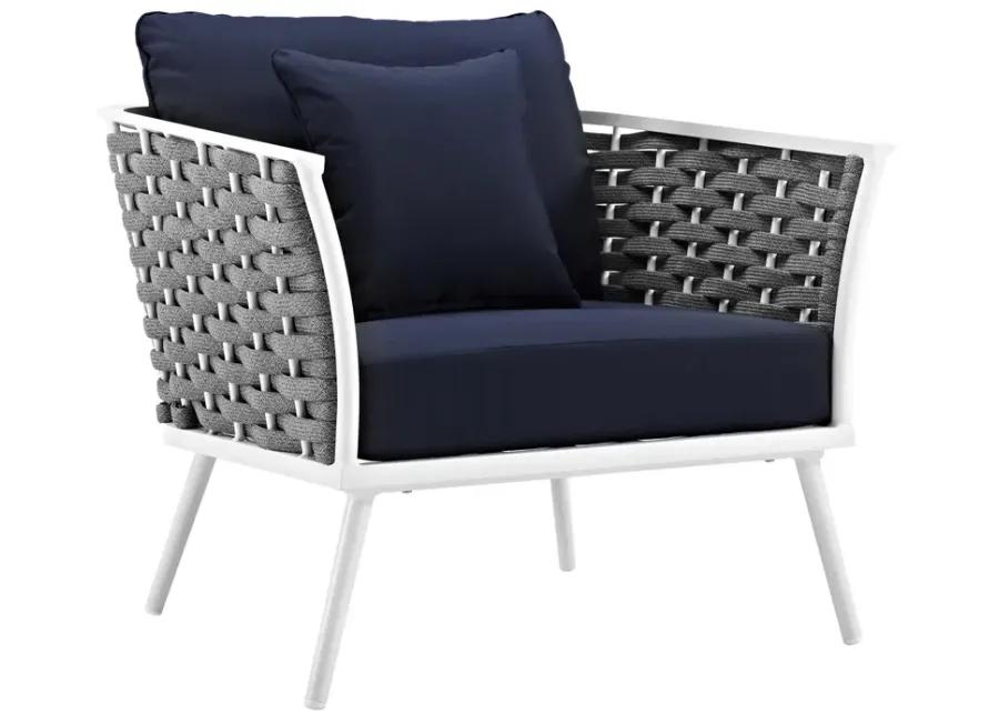 Stance Armchair Outdoor Patio Aluminum Set of 2