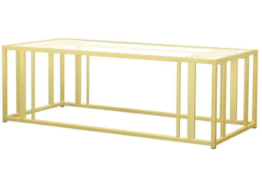 Adri Metal Frame Coffee Table Matte Brass