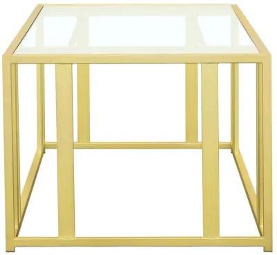 Adri Metal Frame Coffee Table Matte Brass