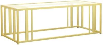 Adri Metal Frame Coffee Table Matte Brass