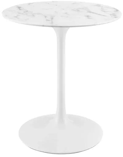 Lippa 28" Round Artificial Marble Dining Table